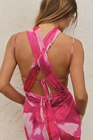 FOULARD PRINT LONG DRESS