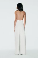 OPEN BACK LONG JUMPSUIT