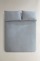 STRIPED COTTON LINEN DUVET COVER