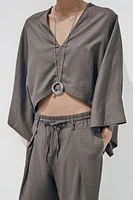 ASYMMETRIC CAPE KIMONO