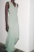 ROBE LONGUE EN MAILLE COUPÉE