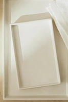 WHITE EARTHENWARE BATHROOM TRAY