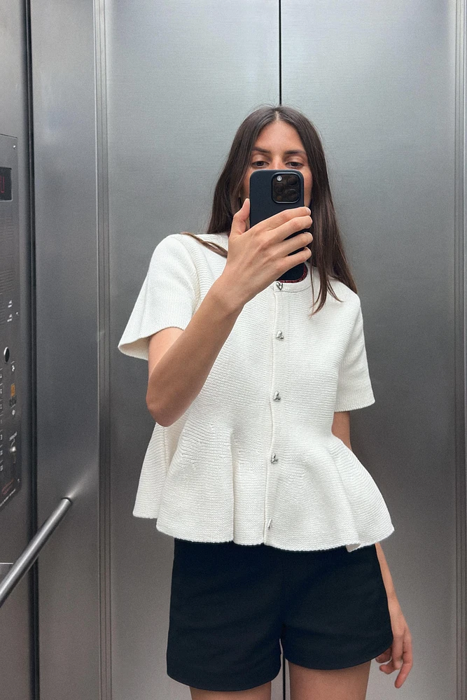 PEPLUM KNIT JACKET