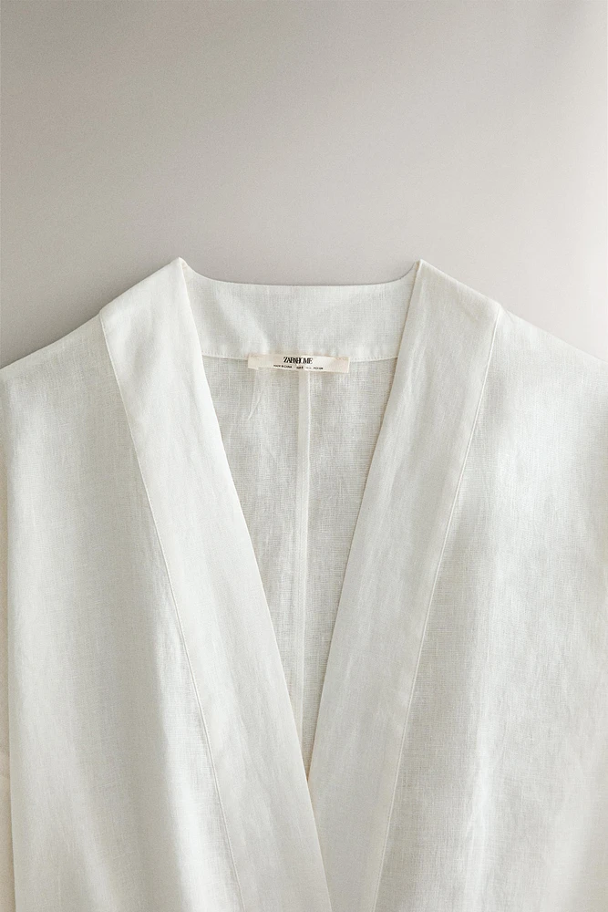LINEN ROBE WITH BELT