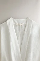 LINEN ROBE WITH BELT