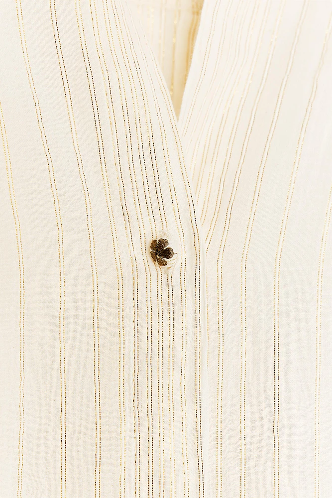 METALLIC THREAD KNOT BLOUSE