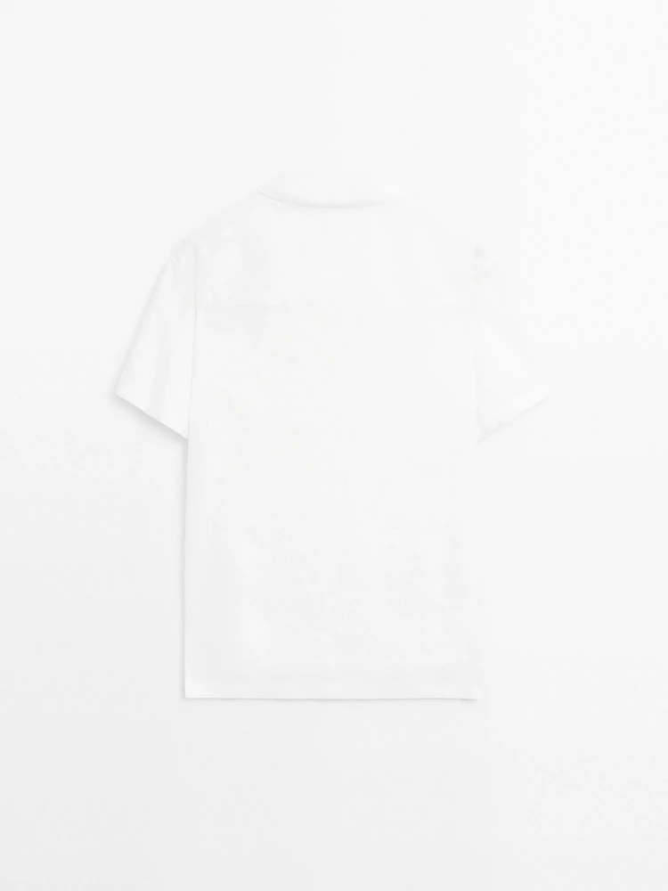 Chemise manches courtes 100 % lin