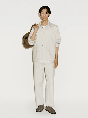 Cotton blend darted crepe trousers - Limited Edition