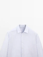 100% cotton regular fit striped shirt