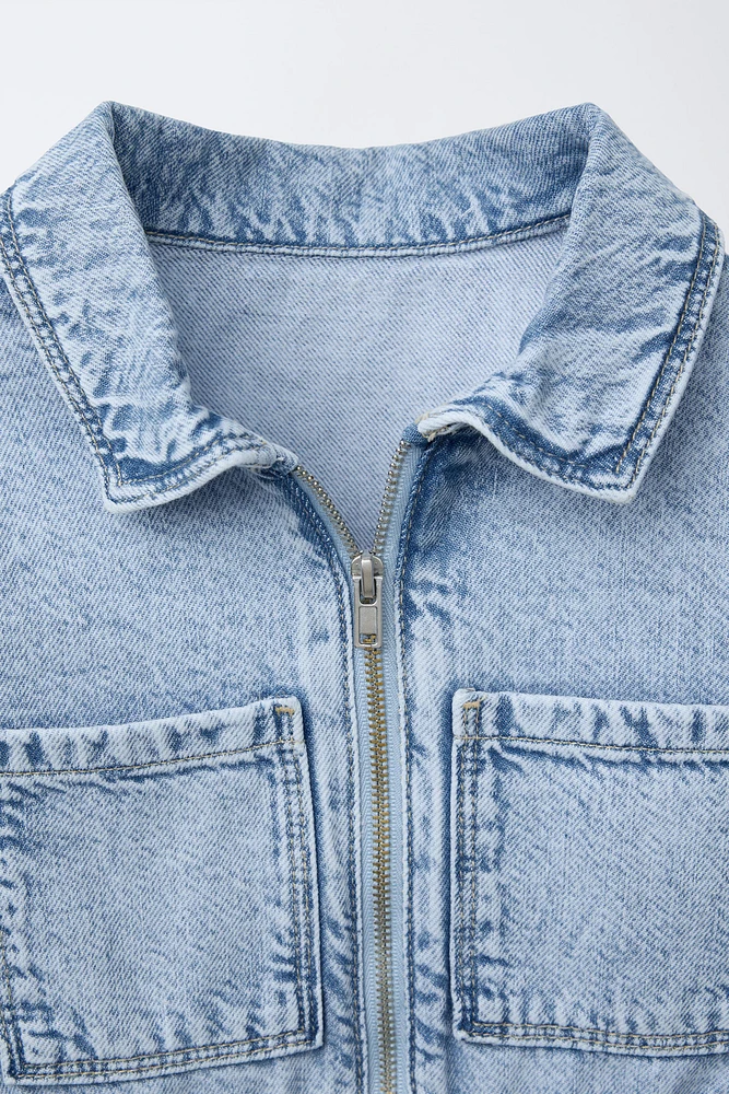 COMBINAISON EN DENIM À ZIP