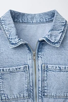 COMBINAISON EN DENIM À ZIP