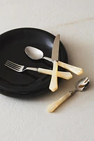 4-PIECE FLATWARE SET WITH PEARL-EFFECT HANDLE