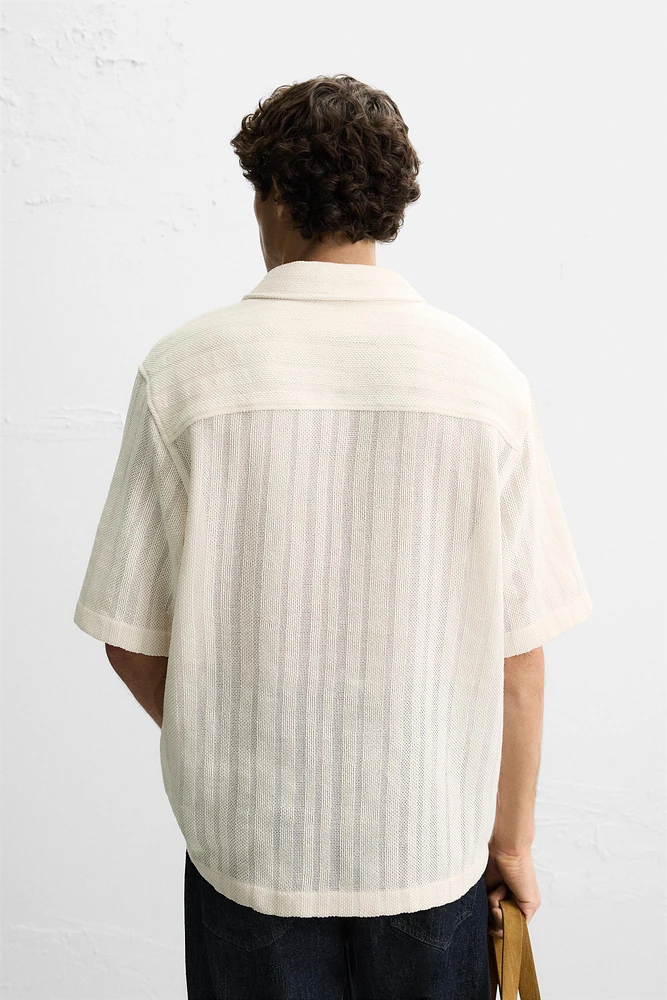 TEXTURED KNIT POLO SHIRT