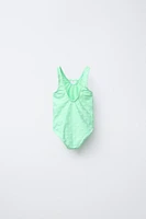 1-6 ANS/ MAILLOT DE BAIN À CŒURS SERVIETTE
