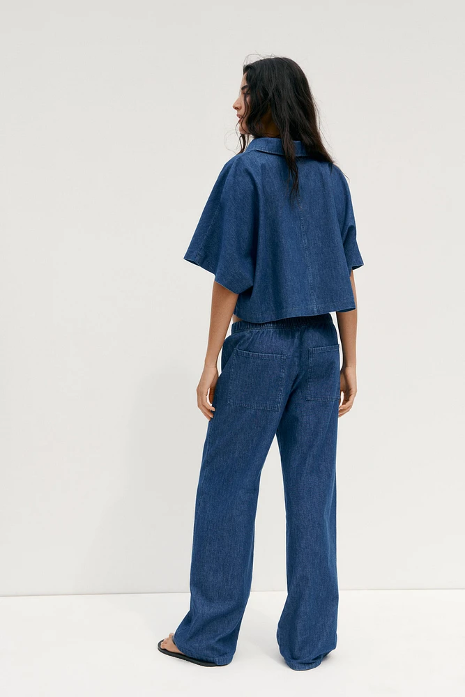 TRF DENIM PAJAMA PANTS