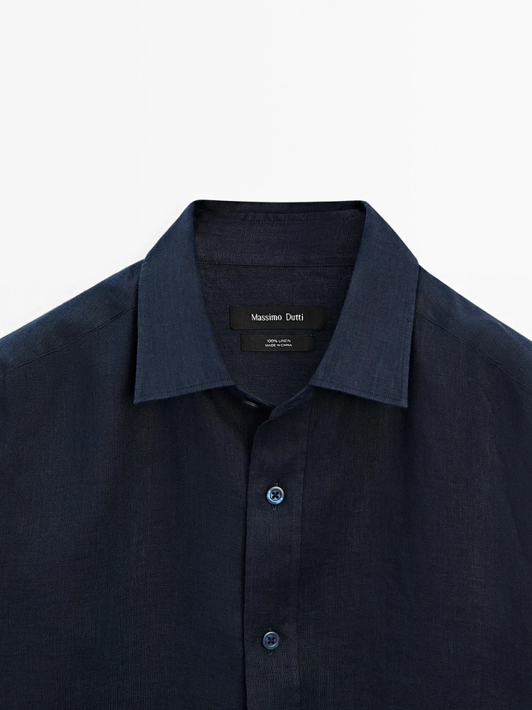 Chemise slim 100 % lin
