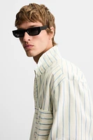 CHEMISE BOXY FIT À RAYURES