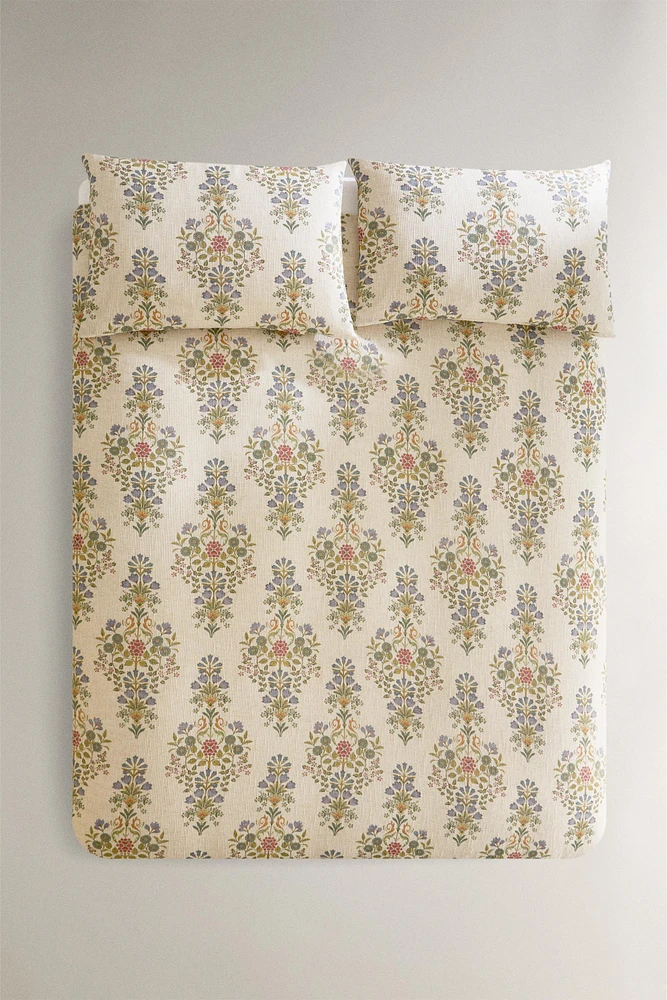 HOUSSE DE COUETTE COTON FLEURS