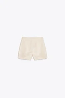 FAUX SUEDE EYELET SHORTS