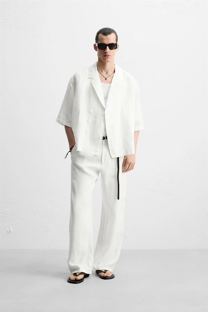 100% LINEN KIMONO SHIRT