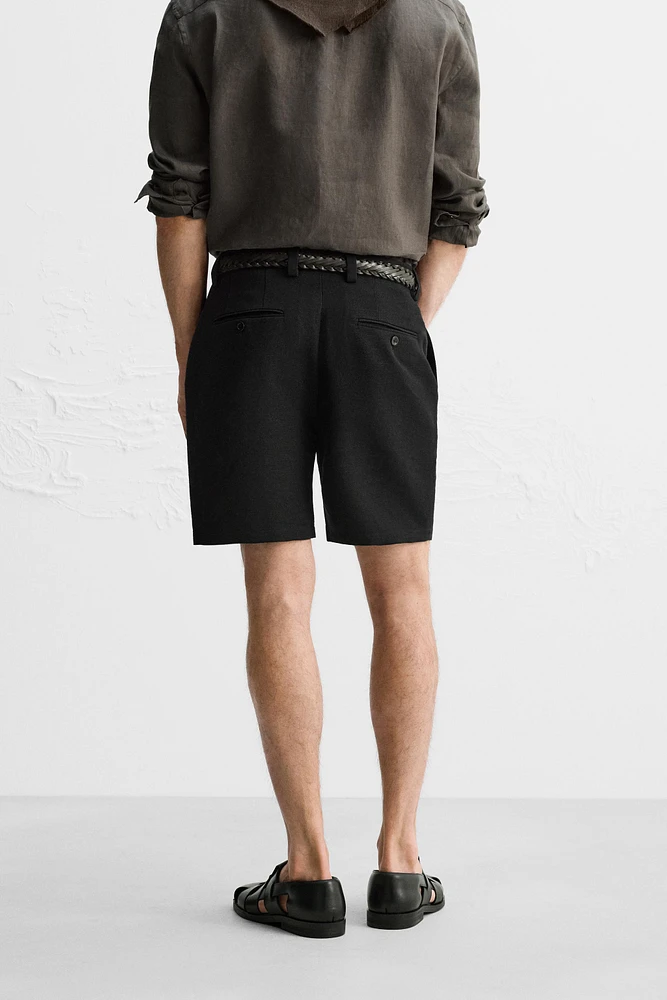 LINEN-COTTON REGULAR FIT SHORTS LIMITED EDITION