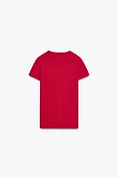 T-SHIRT CÔTELÉ À MANCHES COURTES