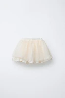 EMBROIDERED TULLE DOUBLE SKIRT