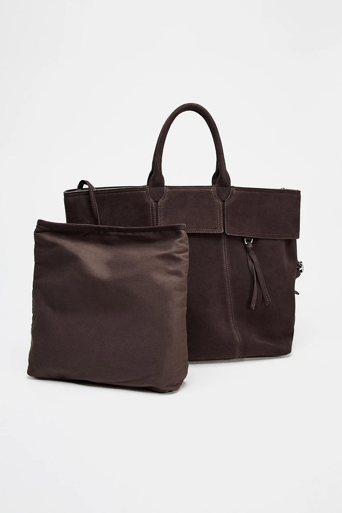 MAXI SUEDE SHOPPER