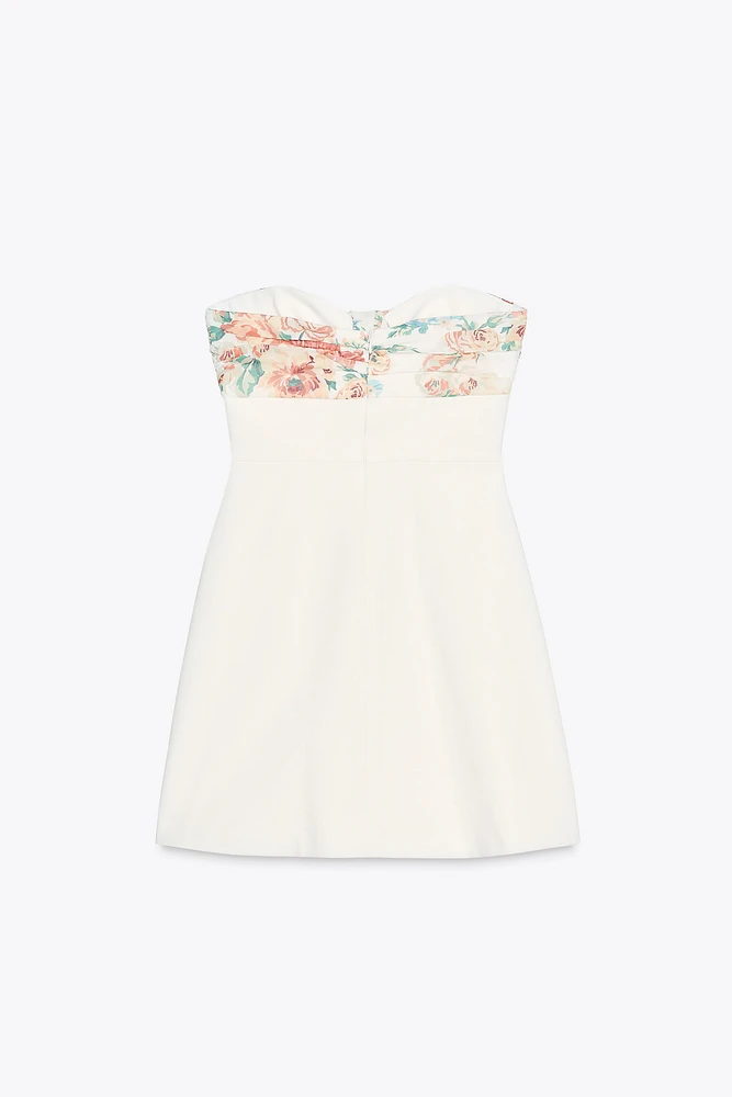 ROBE COURTE FOULARD IMPRIMÉ