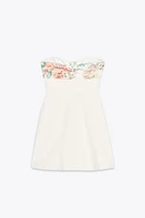 PRINTED SCARF SHORT DRESS