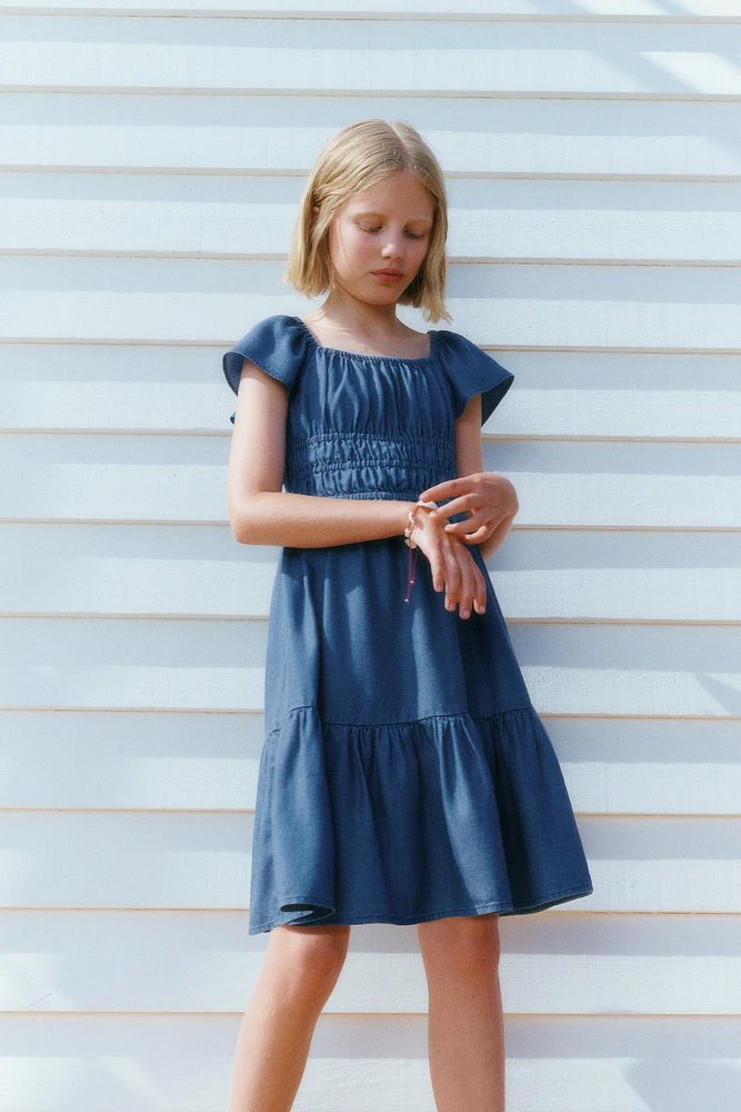 ROBE EN JEAN ÉLASTIQUES FLUIDE