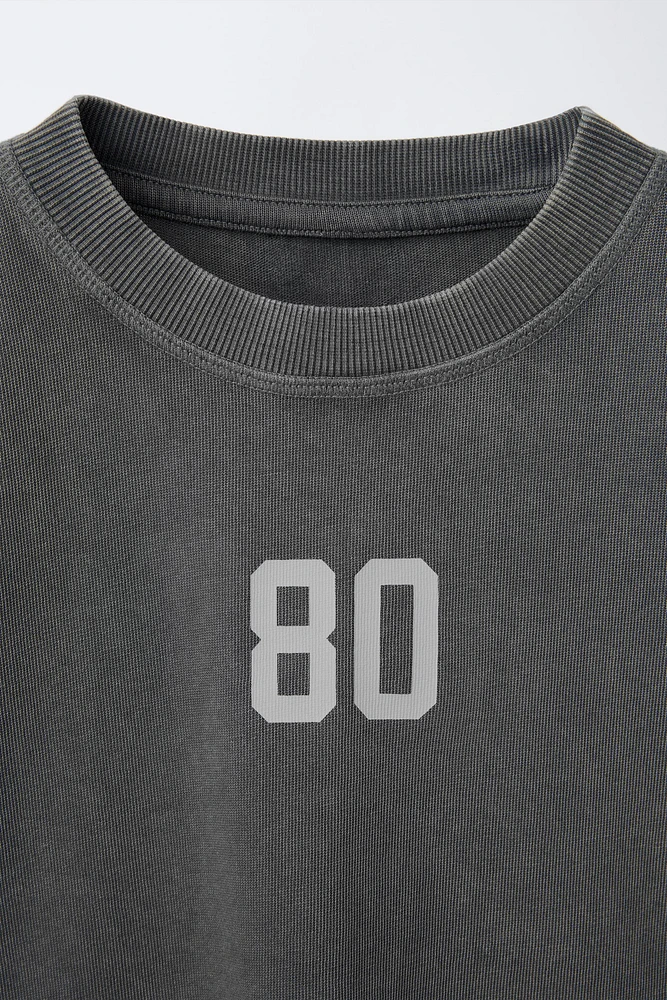 TEXT AND NUMBER PRINT T-SHIRT