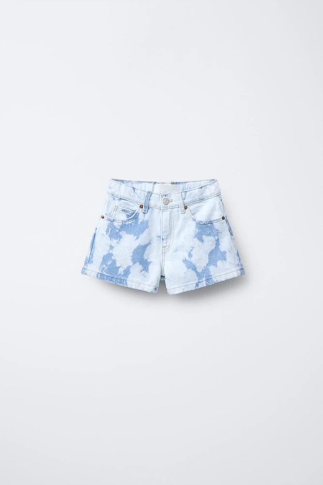 SHORT EN DENIM TIE DYE