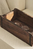 ANTIQUE-FINISH WOODEN BOX