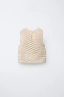 TOP EN MAILLE FRUITS AU CROCHET