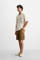 CONTRAST EMBROIDERY SHIRT