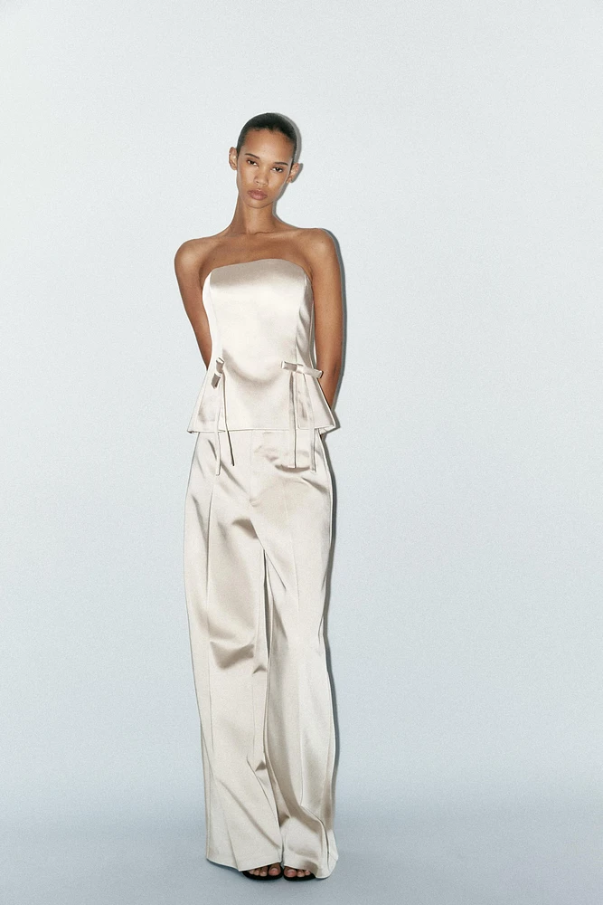 PANTALON SATINÉ TAILLE HAUTE