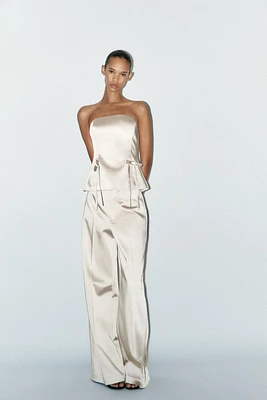 PANTALON SATINÉ TAILLE HAUTE