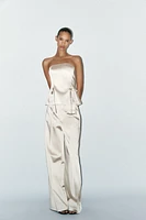 PANTALON SATINÉ TAILLE HAUTE