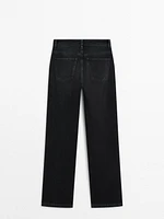 Mid-rise straight-leg regular length jeans