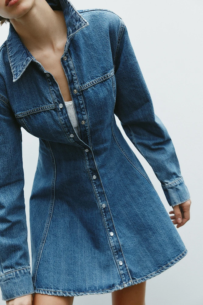 TRF DENIM MINI DRESS