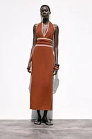 EMBROIDERED MIDI DRESS