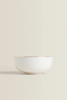 RIMMED BONE CHINA BOWL