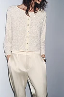 GILET EN MAILLE SEQUINS