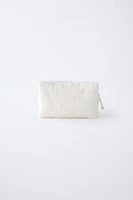 STARS PADDED TEXTURED TOILETRY BAG