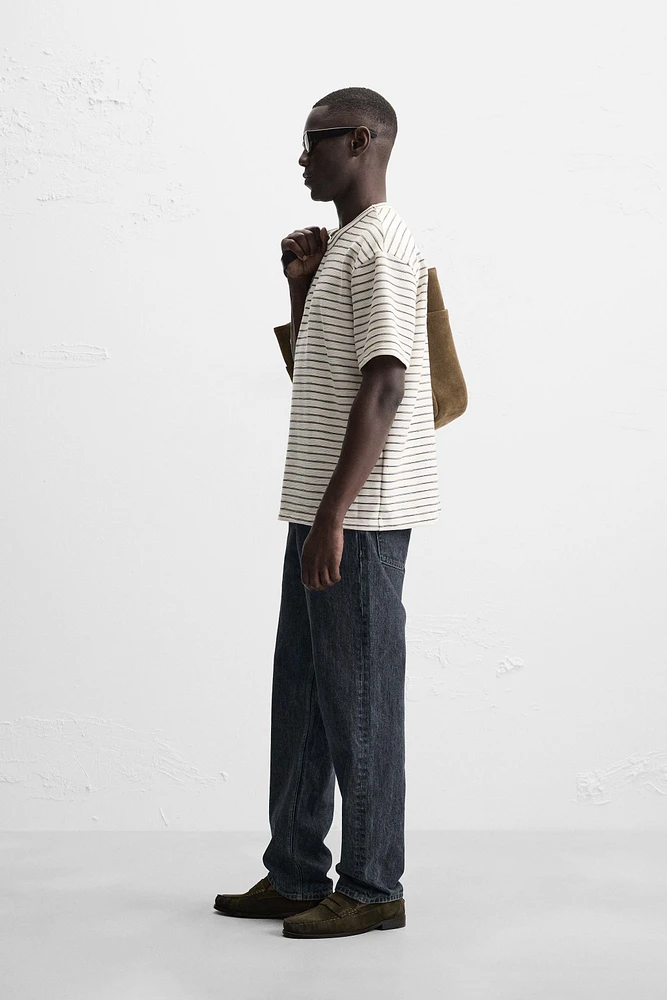 JACQUARD STRIPED T-SHIRT