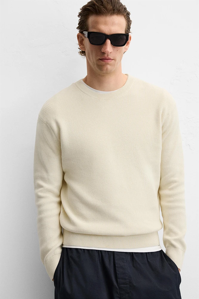 BASIC PURL KNIT SWEATER