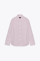STRIPED POPLIN SHIRT ZW COLLECTION