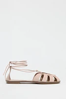 TIED SPLIT LEATHER FISHERMAN SANDALS