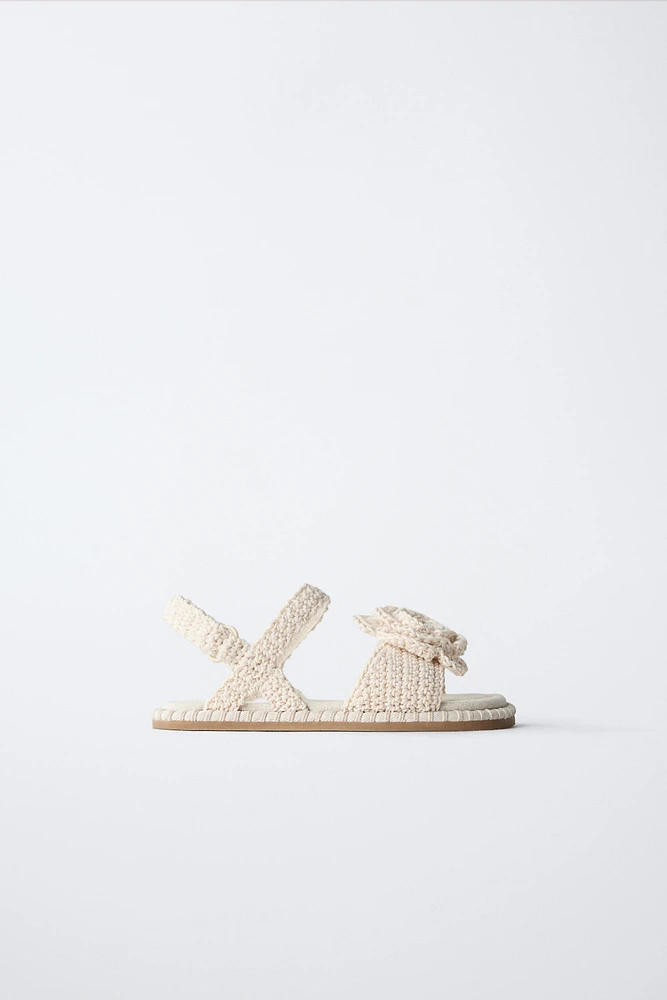 CROCHET FLOWER SANDALS